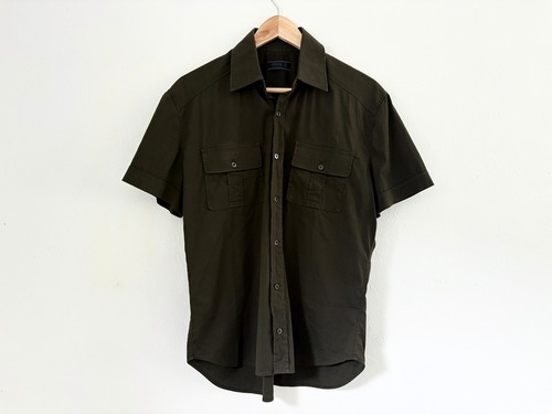 PRADA Cotton & Nylon shirt KHAKI MADE IN ITALY