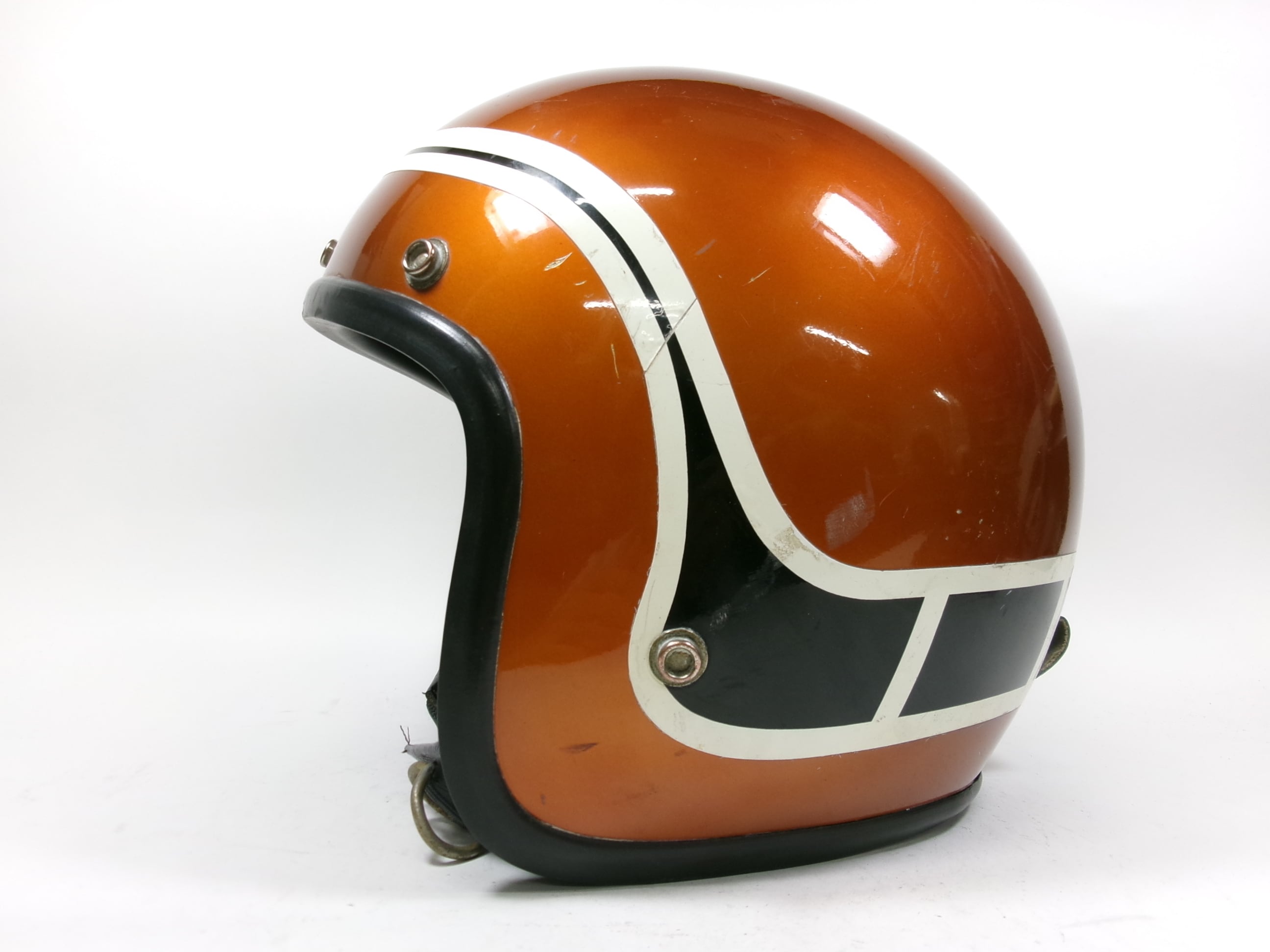 70s PREMIER / YAMAHA インターカラー ジェットヘルメット 目深加工 