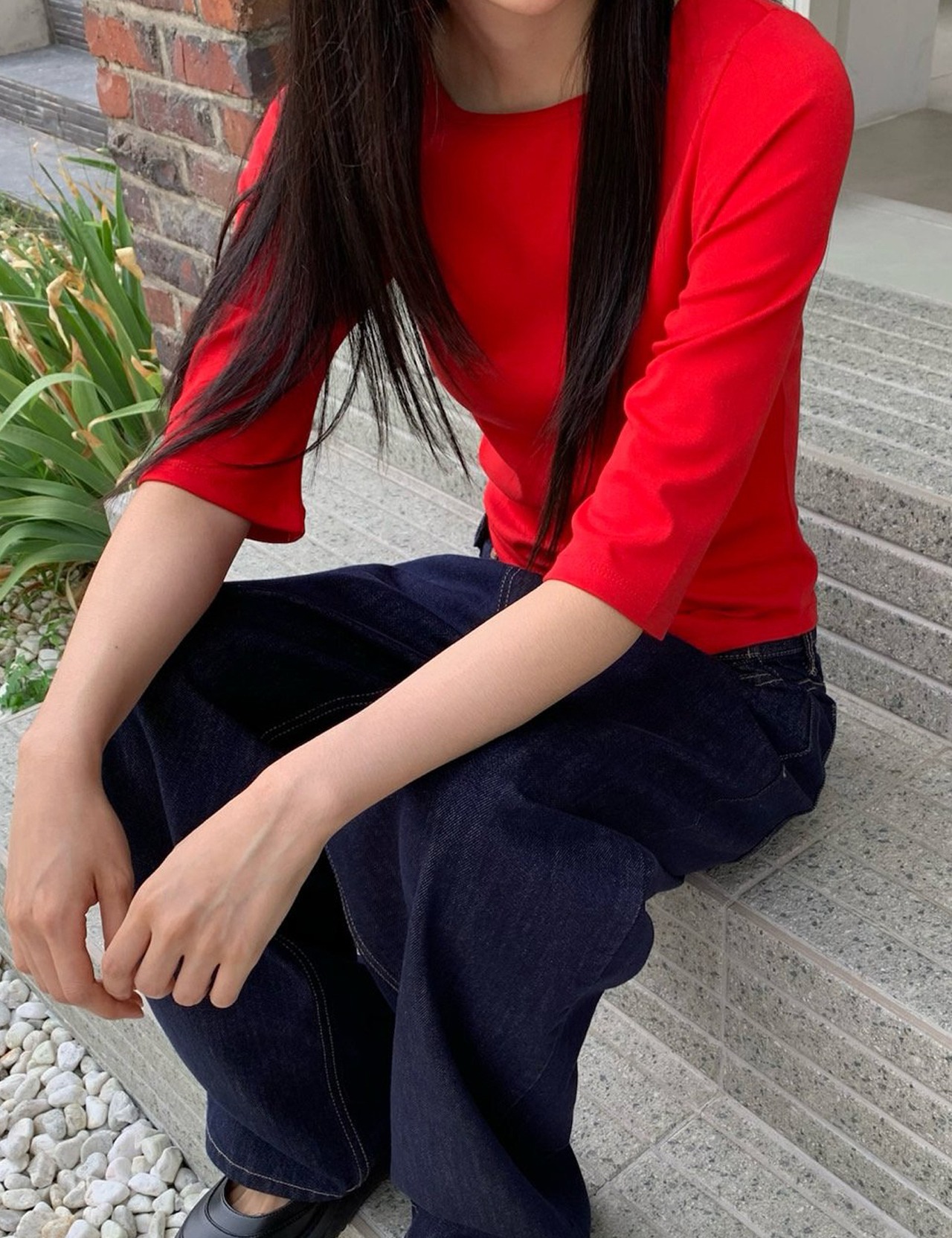 【新作5％OFF・3日間】Three-quarter sleeve Tops_5colors