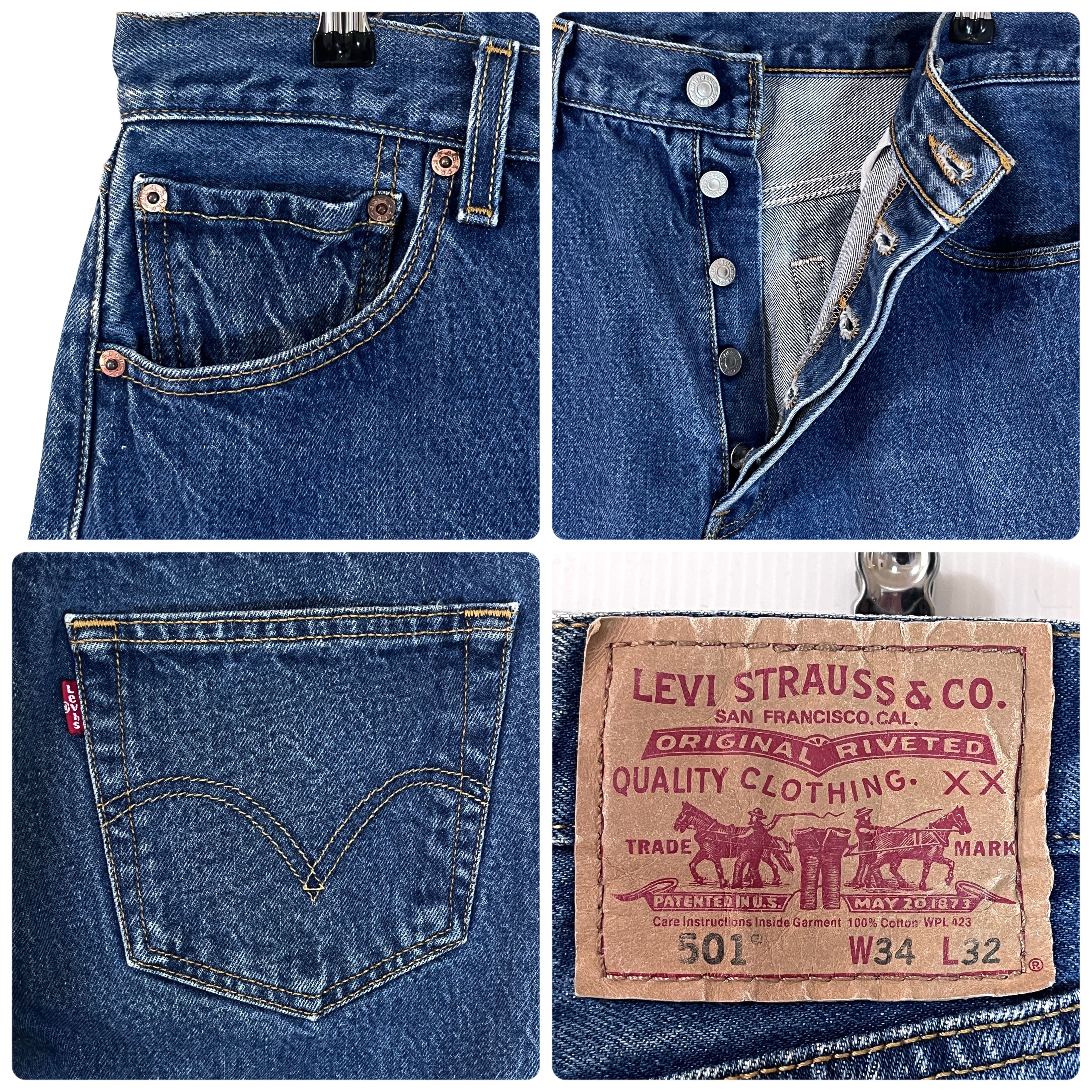Levi's リーバイス 501 W34 L32 実寸W32 L29 インディゴブルー REGULAR