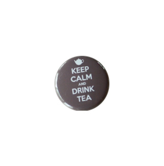 Badge 缶バッジ（S) KEEP CALM AND DRINK TEA