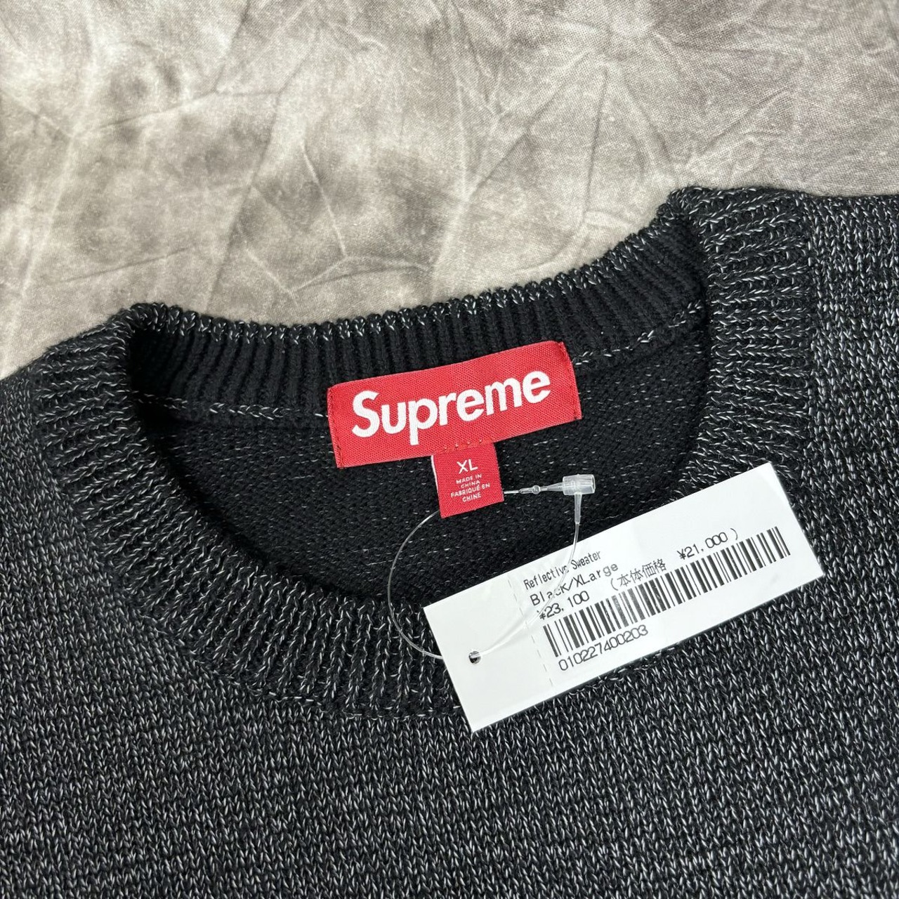 supreme 24SS Reflective Sweater ブラック S | ヤマダウェブコム