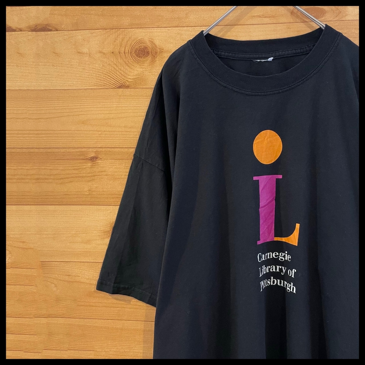 【USA古着】カーネギー図書館 ロゴ Tシャツ XL相当 ビッグサイズ US古着 アメリカ古着