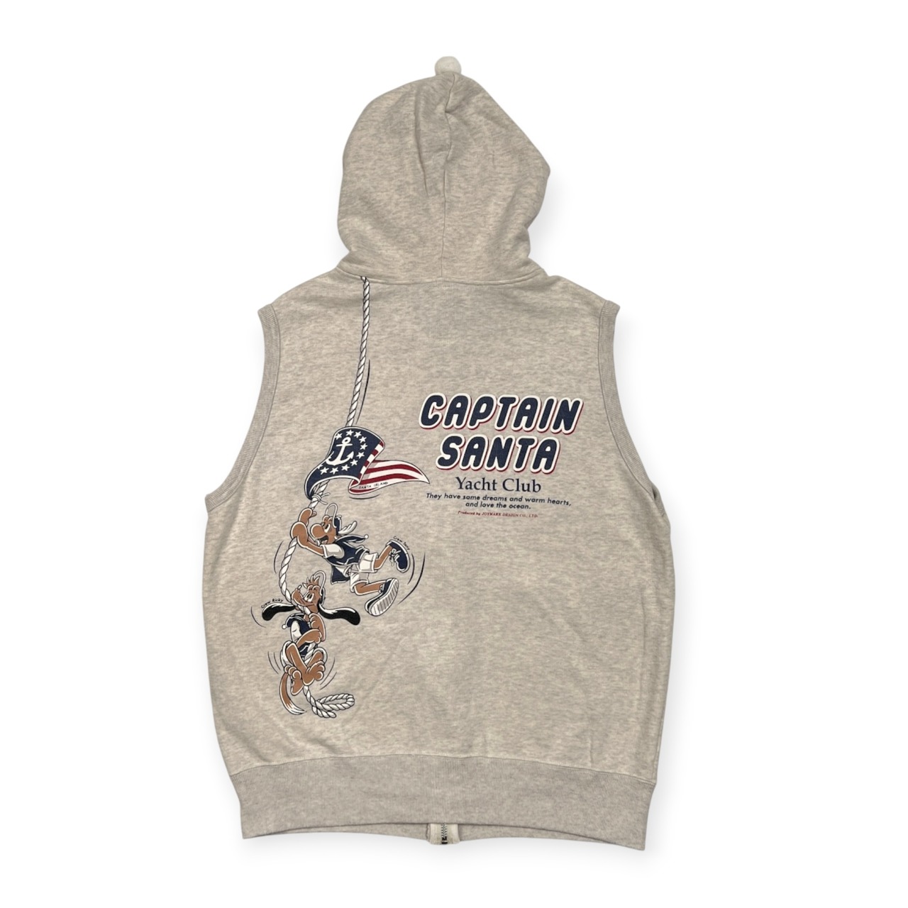 CAPTAIN SANTA キャプテンサンタ ANCHOR プリント ジップアップ スウェット パーカー ベスト サイズ L /アイボリーグレー