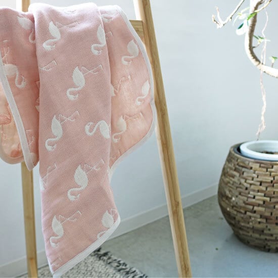 六重織ガーゼケット（おでかけサイズ） フラミンゴ | fuwara