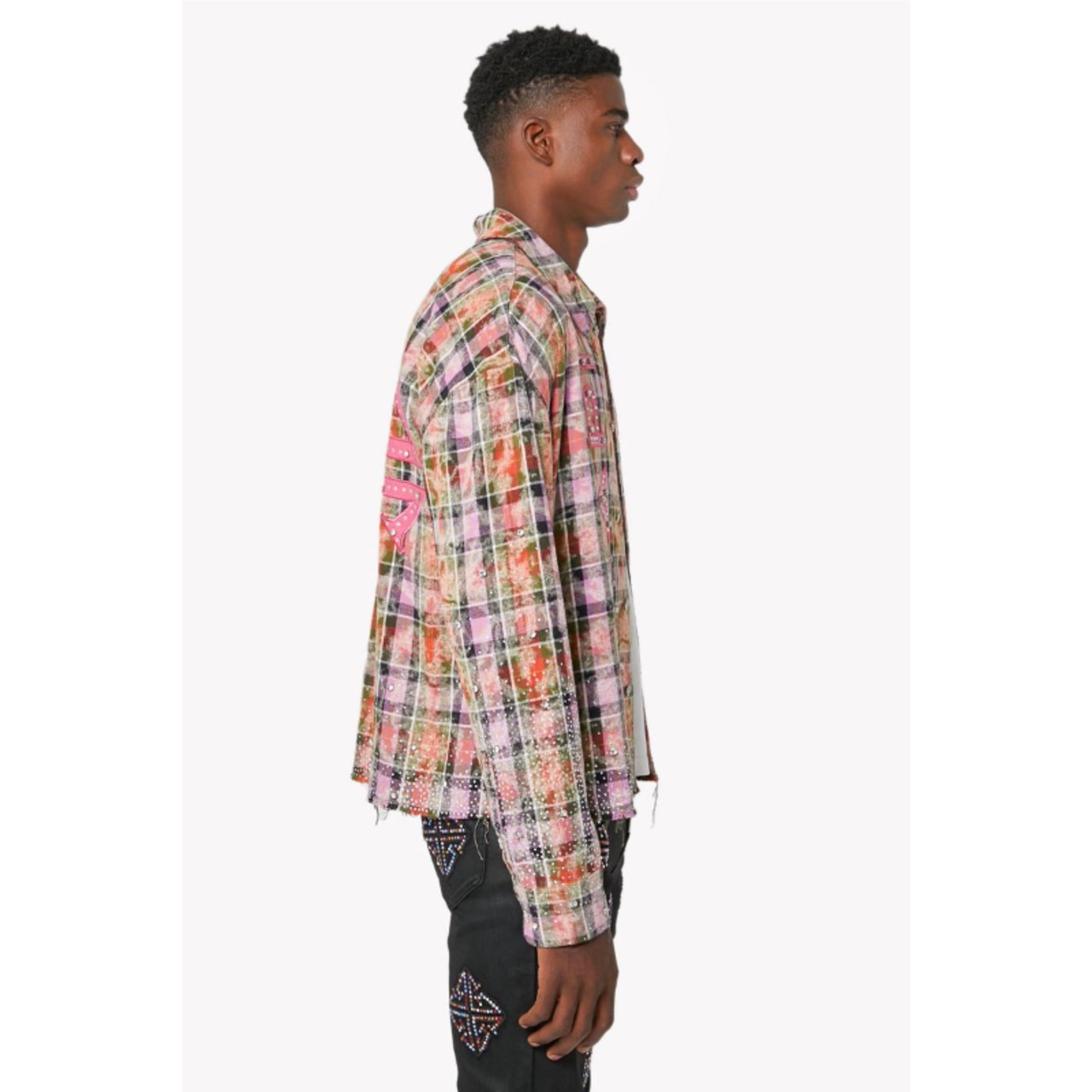 GUAPI / blush pink rhinestone flannel