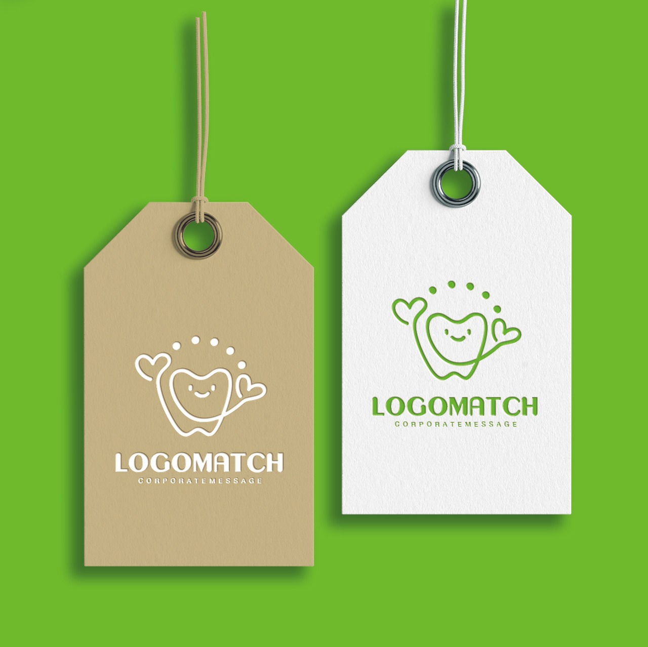 笑顔とハートの歯くんロゴ