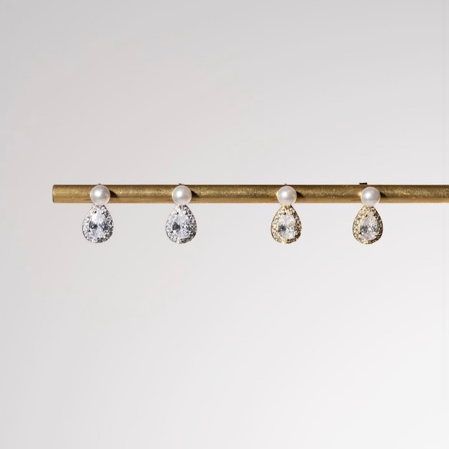 pearl pave drop pierce [p401]