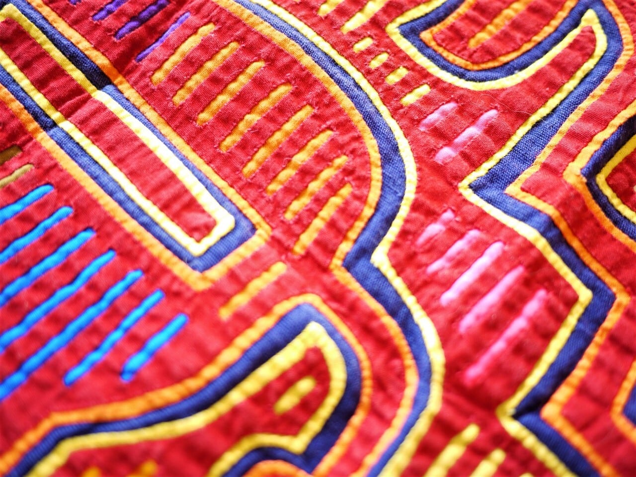 モラ刺繍 MOLA モラキルト ろば パナマ クナ族 民族衣装 | こりすの