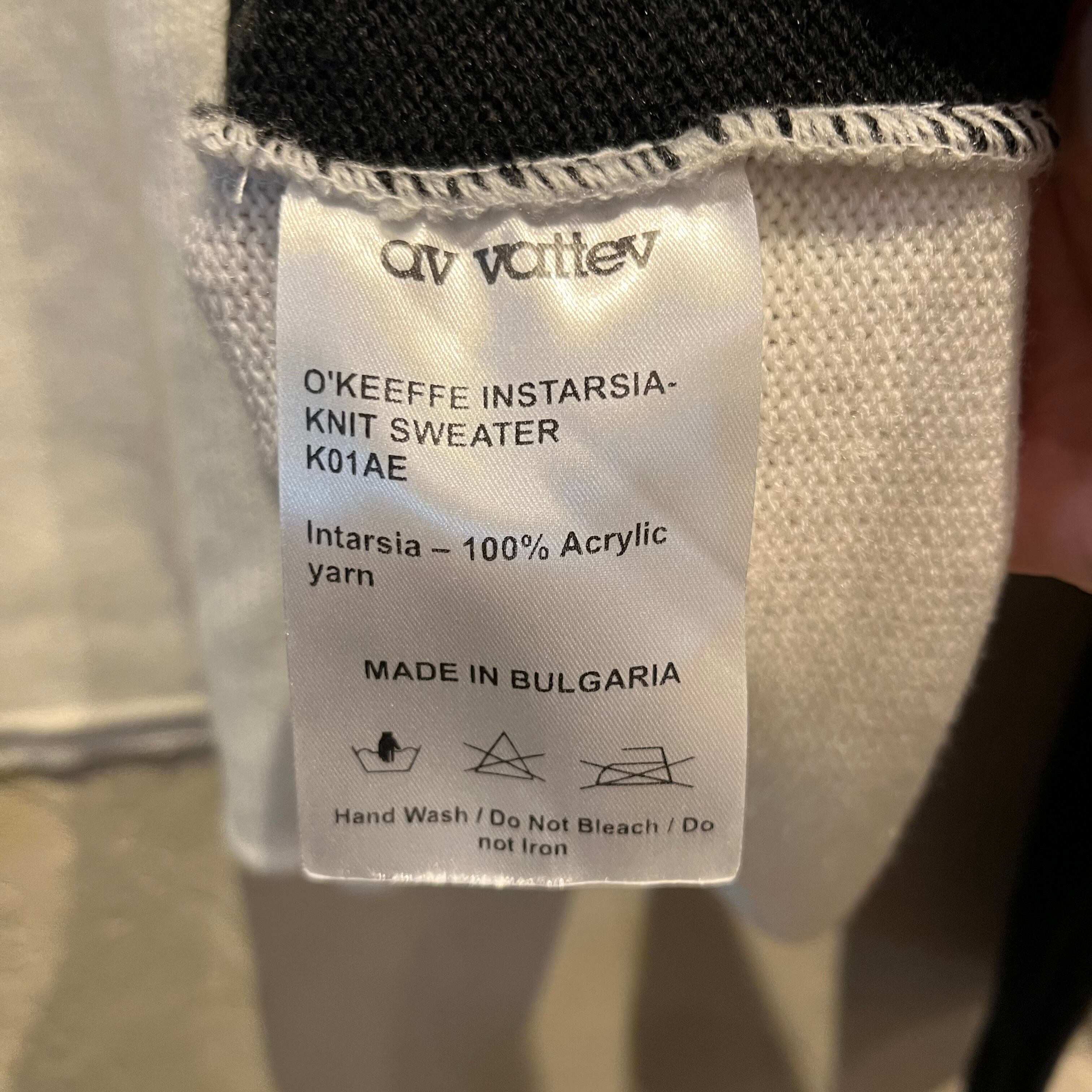 ANTONIO VATTEV アントニオ ヴァッテフ 23aw NTARSIA KNIT K01AE WHITE