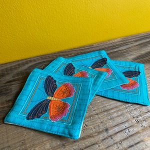 【MALAGUETA マラゲッタ】コースター 4枚セット ちょうちょ