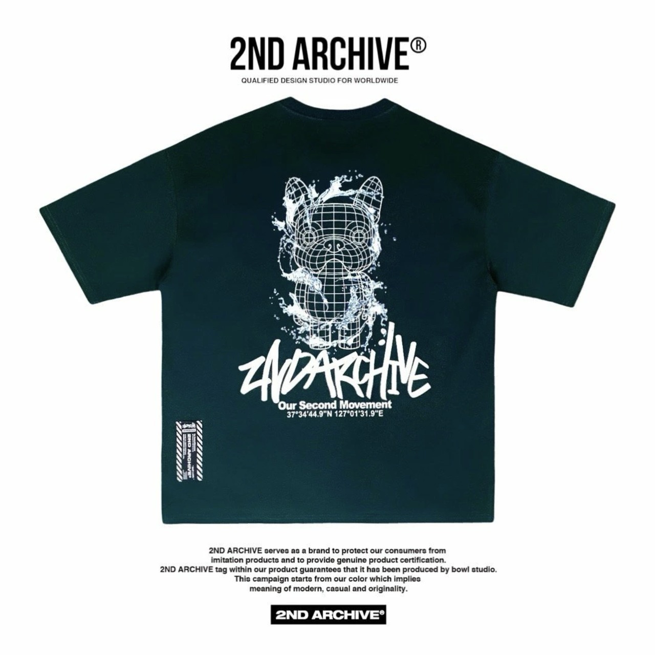 2ND028 2NDARCHIVE Tシャツ 韓国ファッション オーバーサイズ ユニセックス