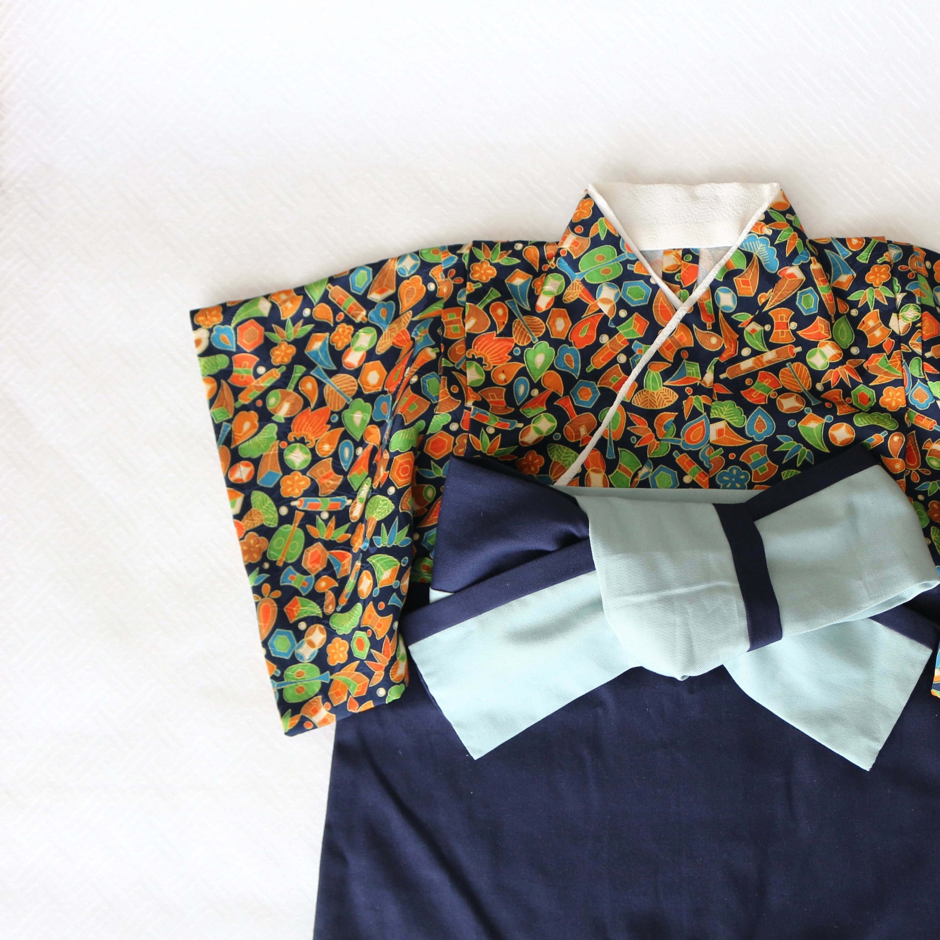 ハンドメイドベビー袴 60-70 ベビー袴 ハンドメイド お食い初め 百日