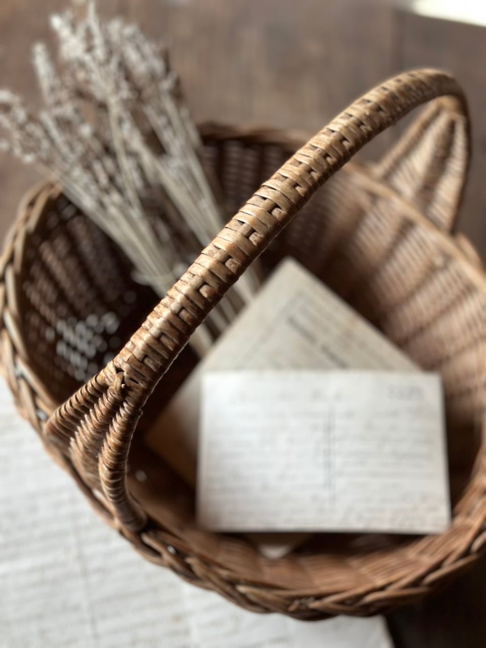 ラタン製 マルシェバスケット パニエ | Brocante de La Cocotte