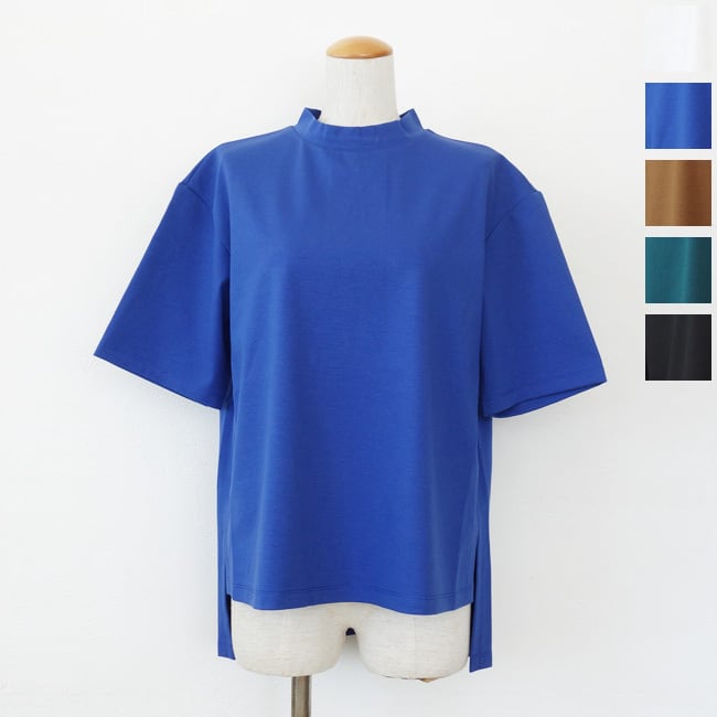 ESPEYRAC (エスペラック) Tシャツ モックネック 5分袖 サイドスリット バックタック 7641004 ◇