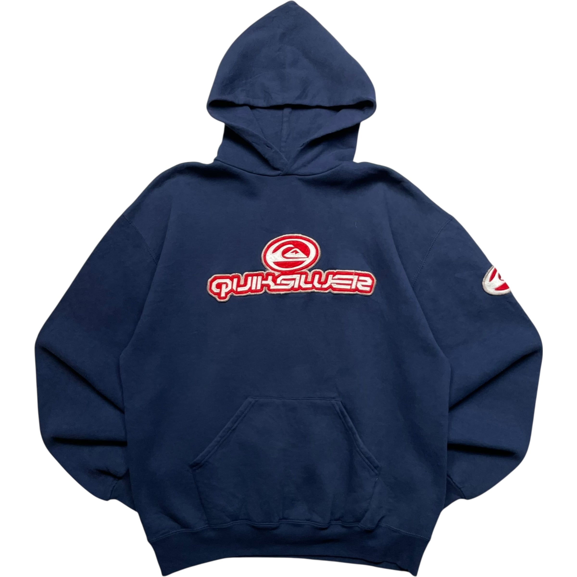 《L》russell athletic ラッセルアスレチック パーカー クイックシルバー ネイビー 90年代 vintage no.9136