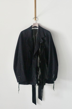 Midorikawa 【SEQUINS WOOL JACKET -NAVY SEQUINS-】