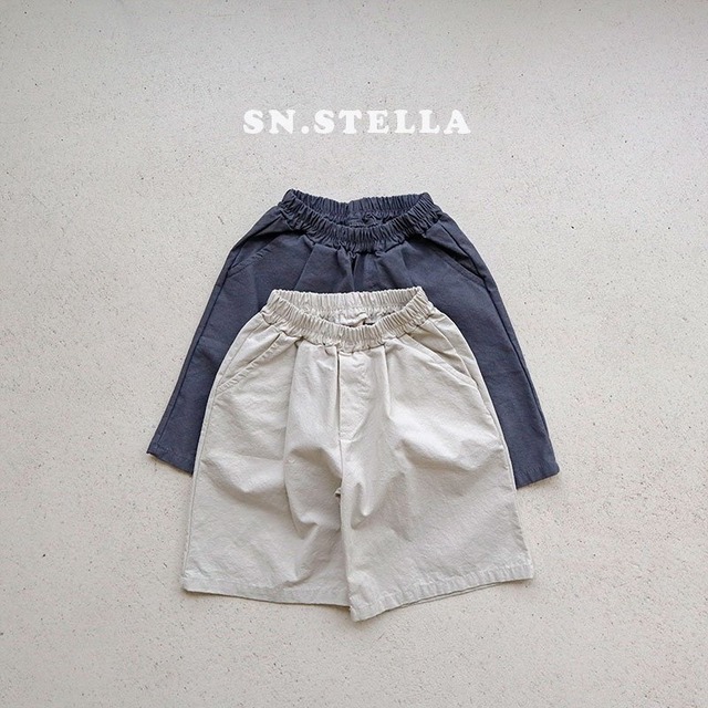 【取寄】sn.stella｜cn 8-part pants｜CN8分丈パンツ｜XS-JM｜kids&jr｜26 summer