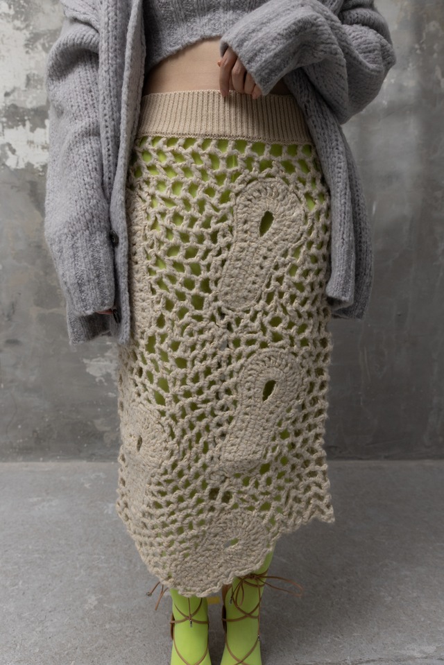 Paisley Crochet Midi SKT Knit