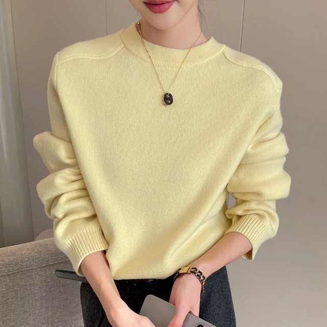 Crew neck knit sweater A1767