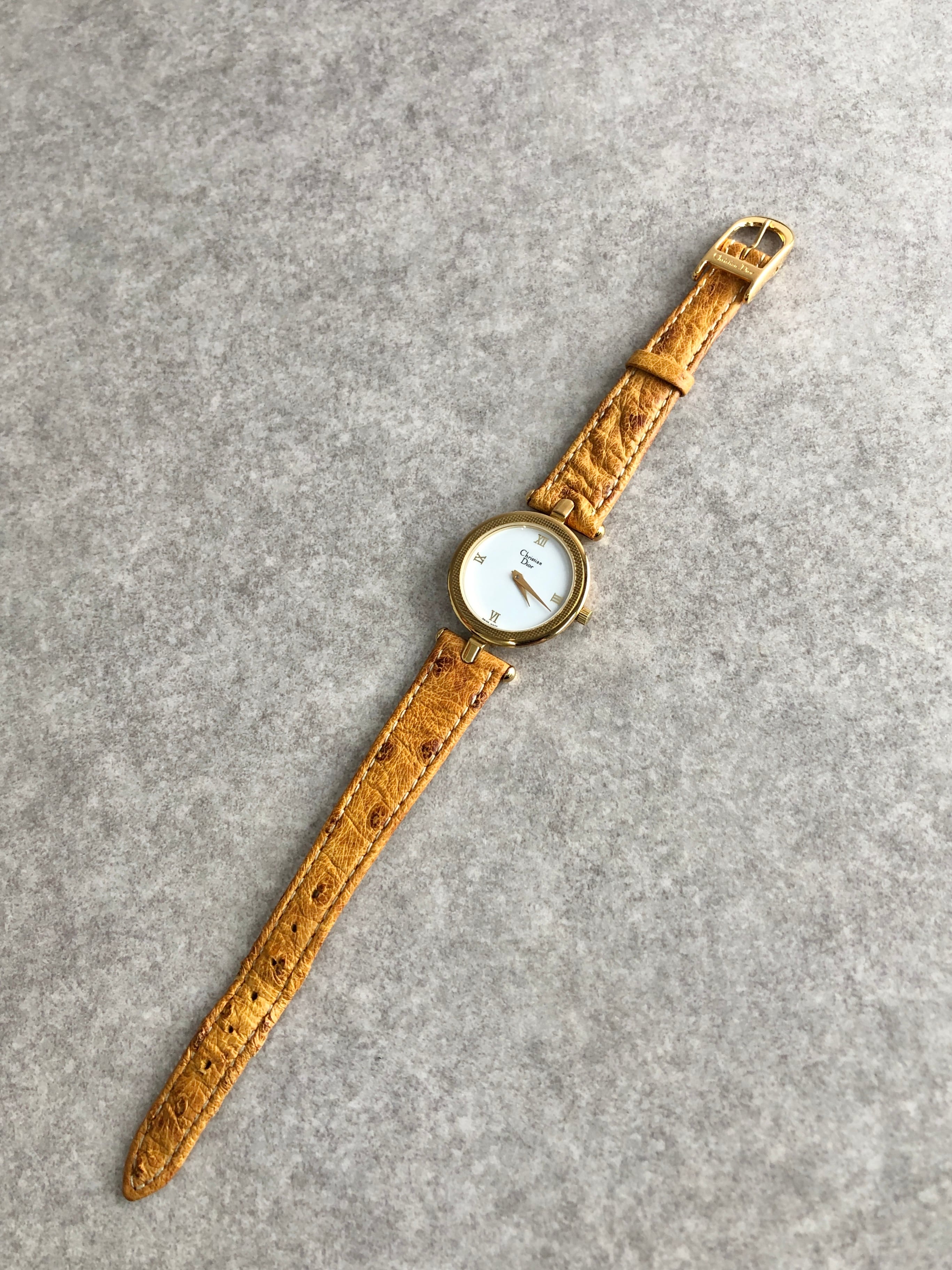 Christian Dior クリスチャン ディオール 腕時計 ゴールド ブラウン