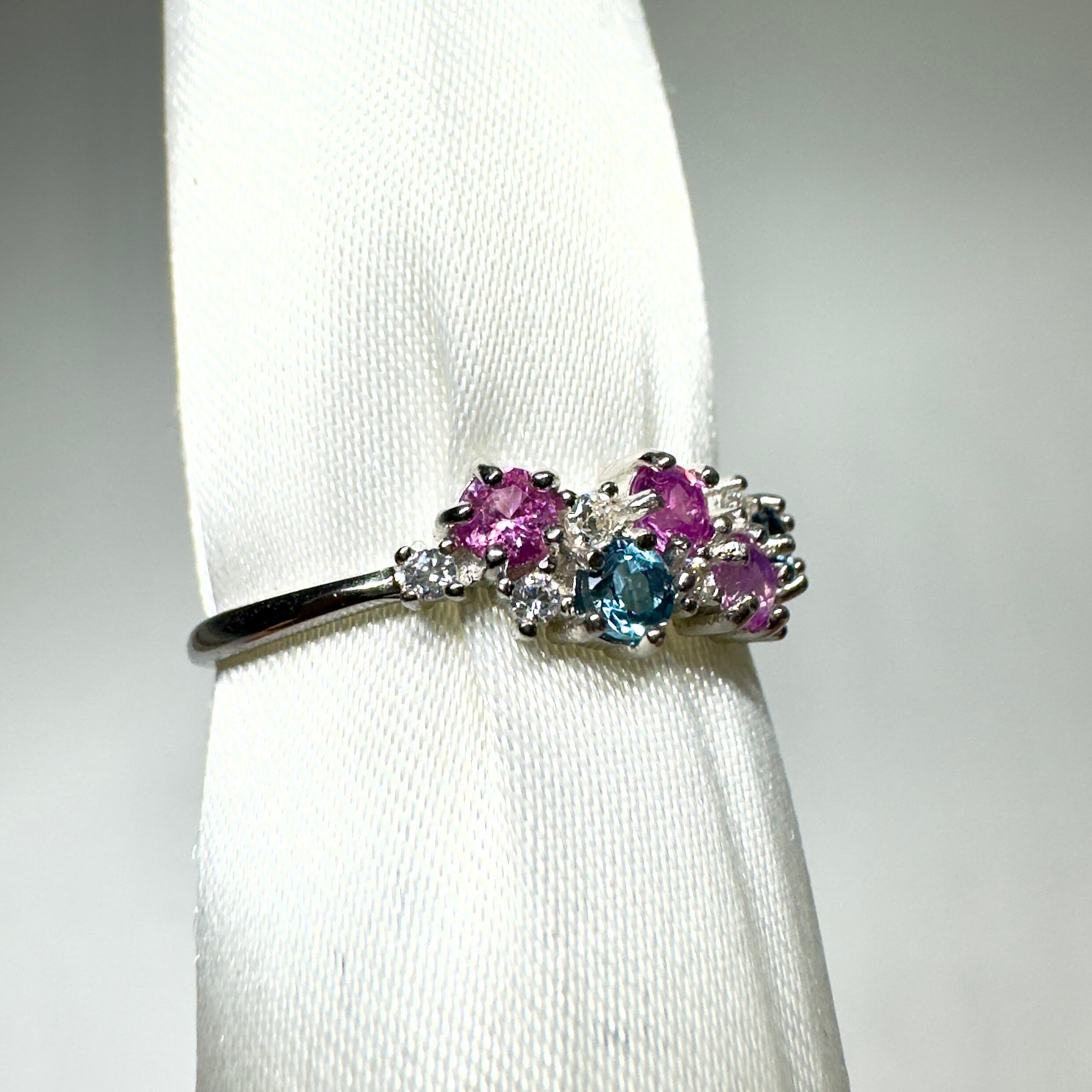 リースRing♦︎非加熱サファイア&ロンドンブルートパーズ♦︎