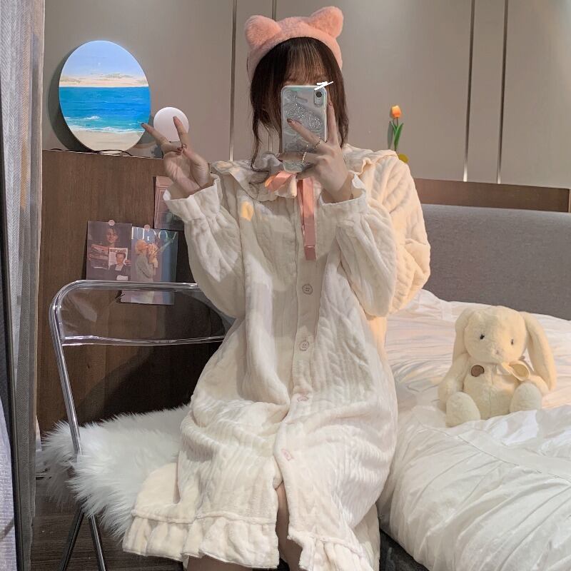 スタイルレースフランネルベルベットレディースウィンター リボン 冬物 萌量不足52393383793