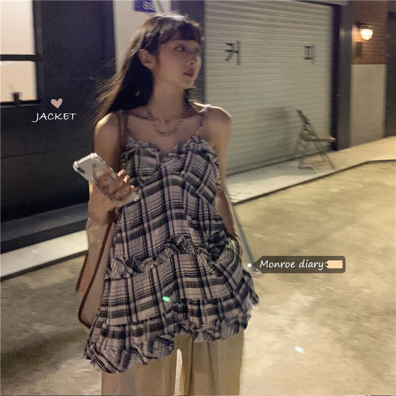 Vネックノースリーブトップス サマー薄手 夏物 モンロー62773301779