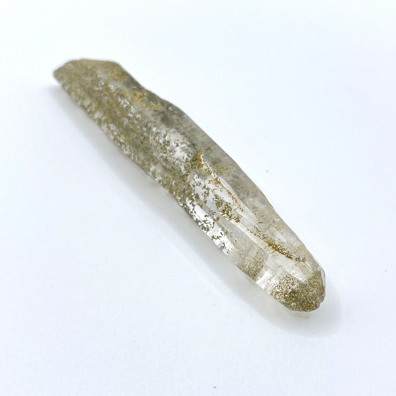 レア水晶】ヒマラヤガネーシュヒマール クローライト(緑泥石)付着水晶 