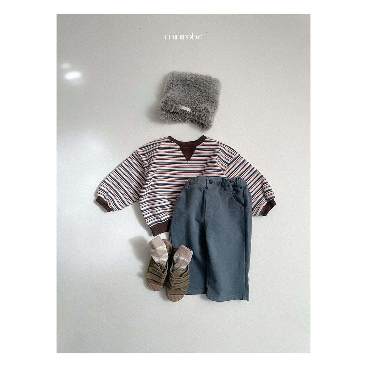 【取寄】minirobe ボタンピーチパンツ|冬服|韓国子供服