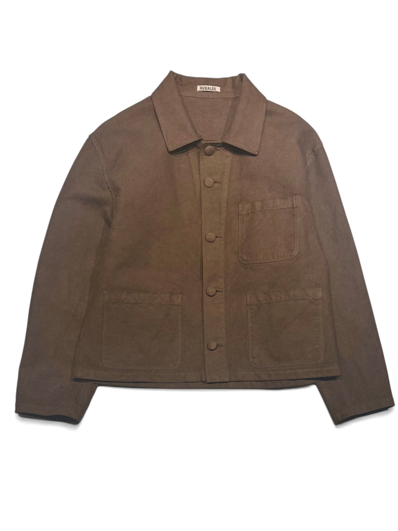 AURALEE  [GARMENT-DYED ORGANIC COTTON TWILL SHORT WORK JACKET]