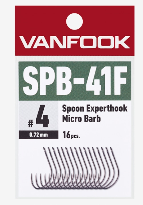 VANFOOK SPB-41F Spoon Experthook Medium Heavy Micro Barb Fusso