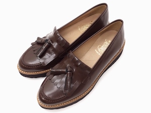 【ボントレ】 #16952 DARK BROWN レディース 厚底キルトタッセルローファー BONTRE 【税込定価￥19,800】