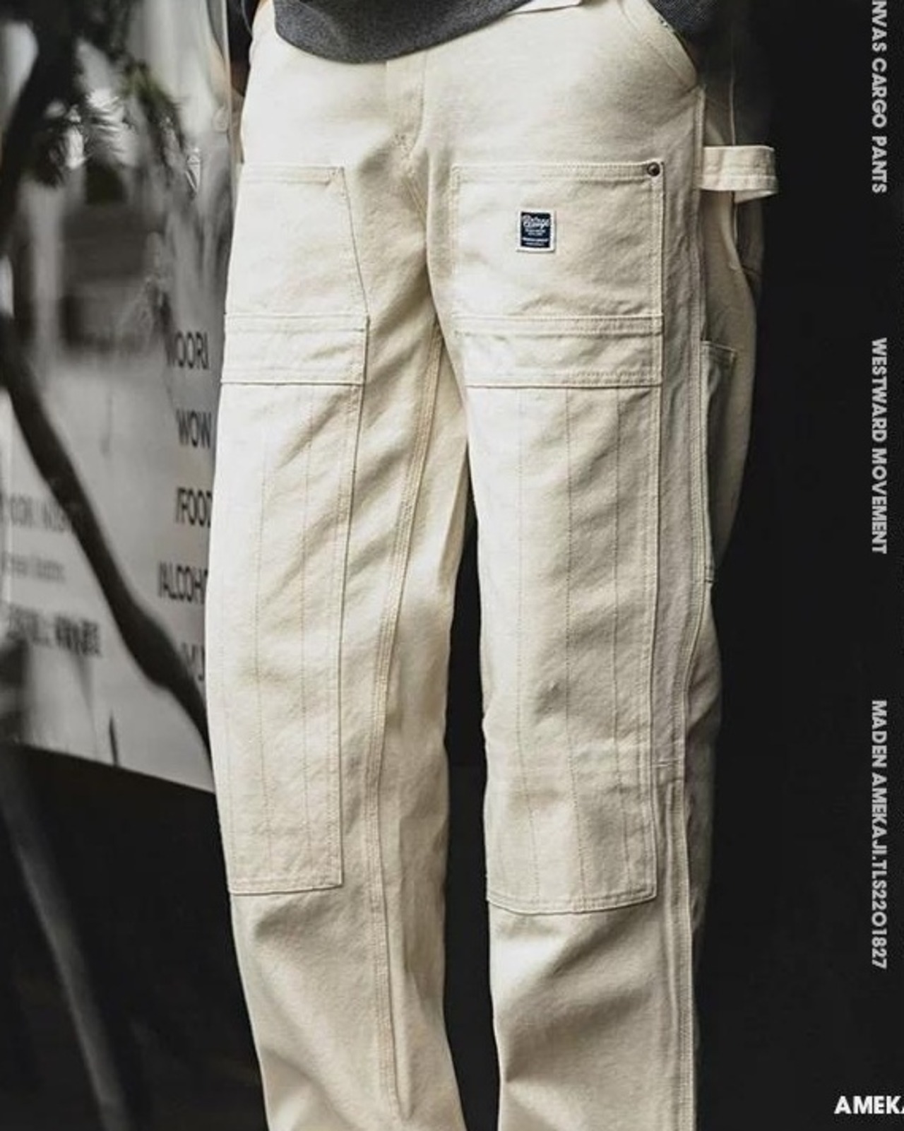 Vintage Style Casual Multi-Pocket Pants  K0331