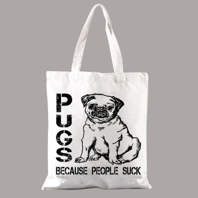 Canvas bag -Pugs-    　　b63