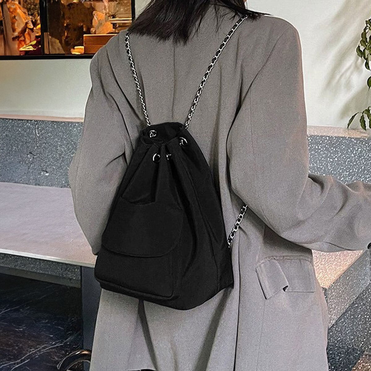 巾着 リュック ナップサック レディース 韓国 通勤 通学 大容量 軽量 大人 カジュアル かわいい おしゃれ ドローストリング バケットバッグ 大人可愛い 大人女子