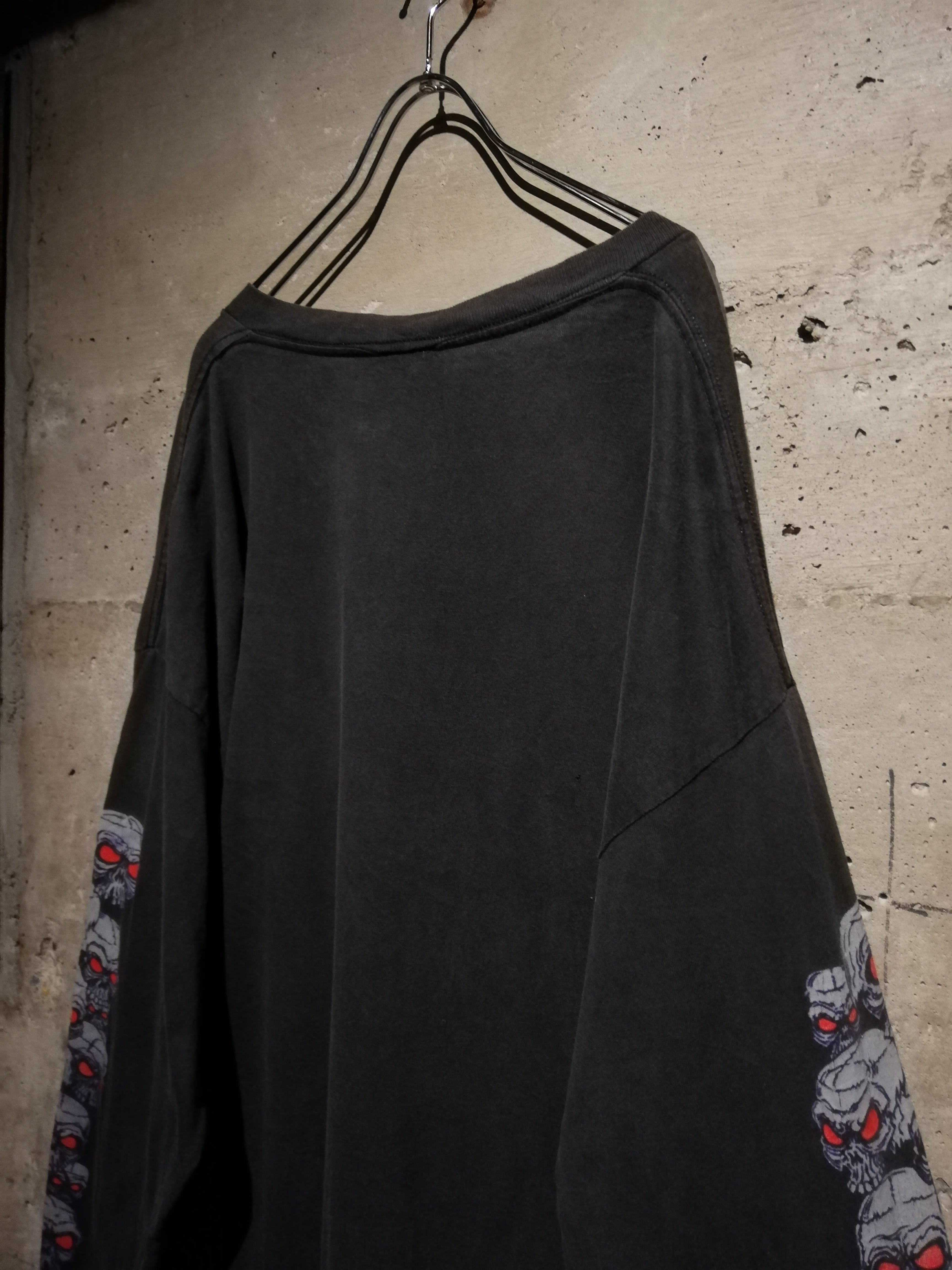 Caka】90's “PANTERA” Panther × Skull Graphic Print Vintage Loose L