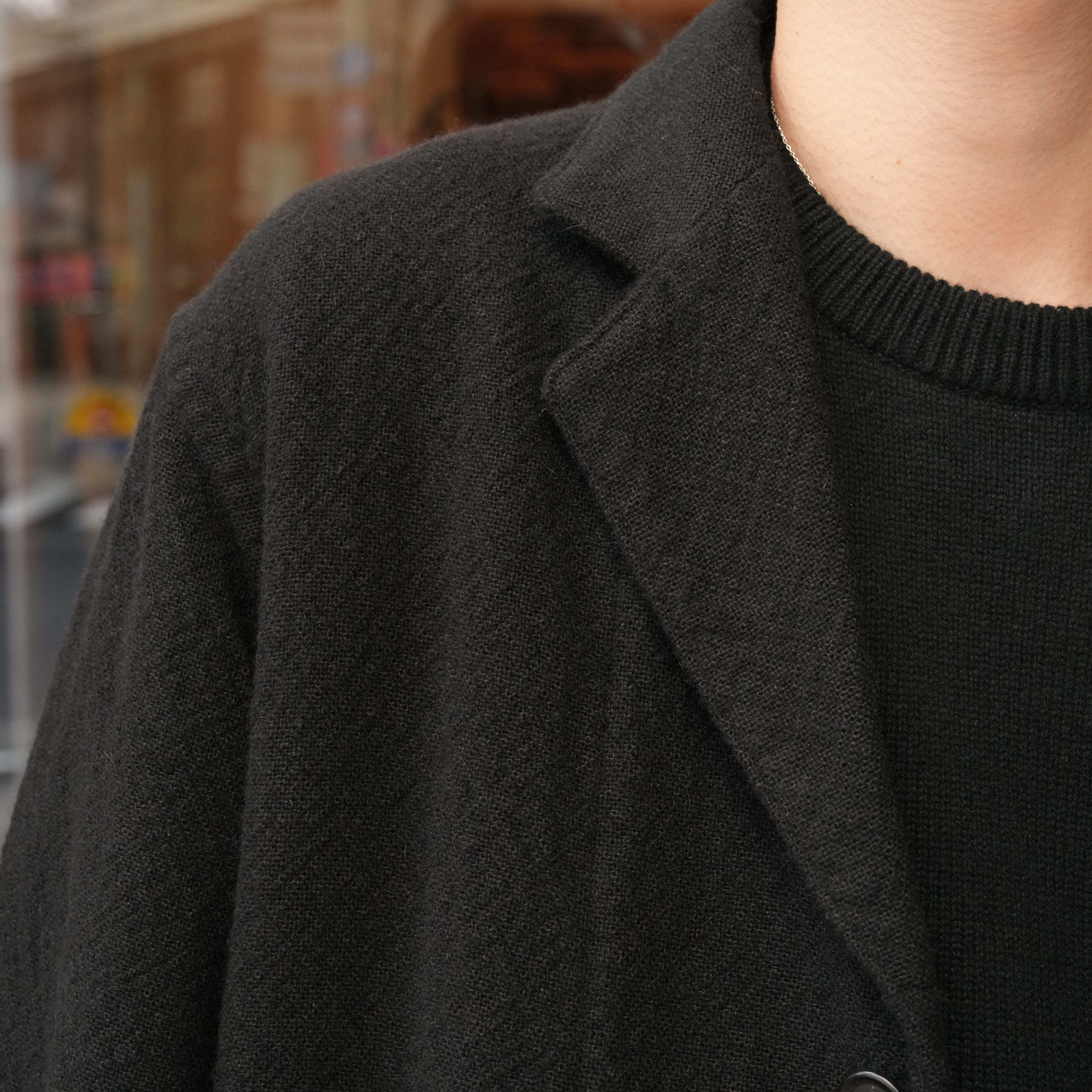 25aw HERILL リジッドカシミヤジャケット サイズ1 黒 HERILL(へリル)25AW 