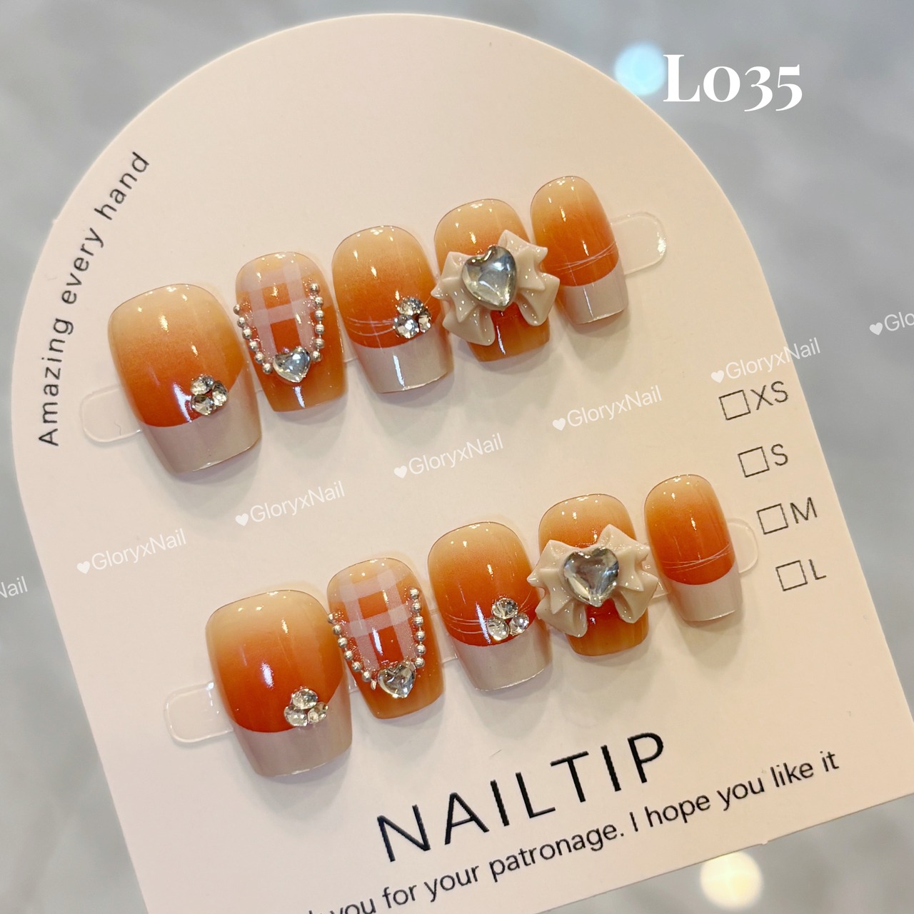 L035 ネイルチップ サイズXS/S/M