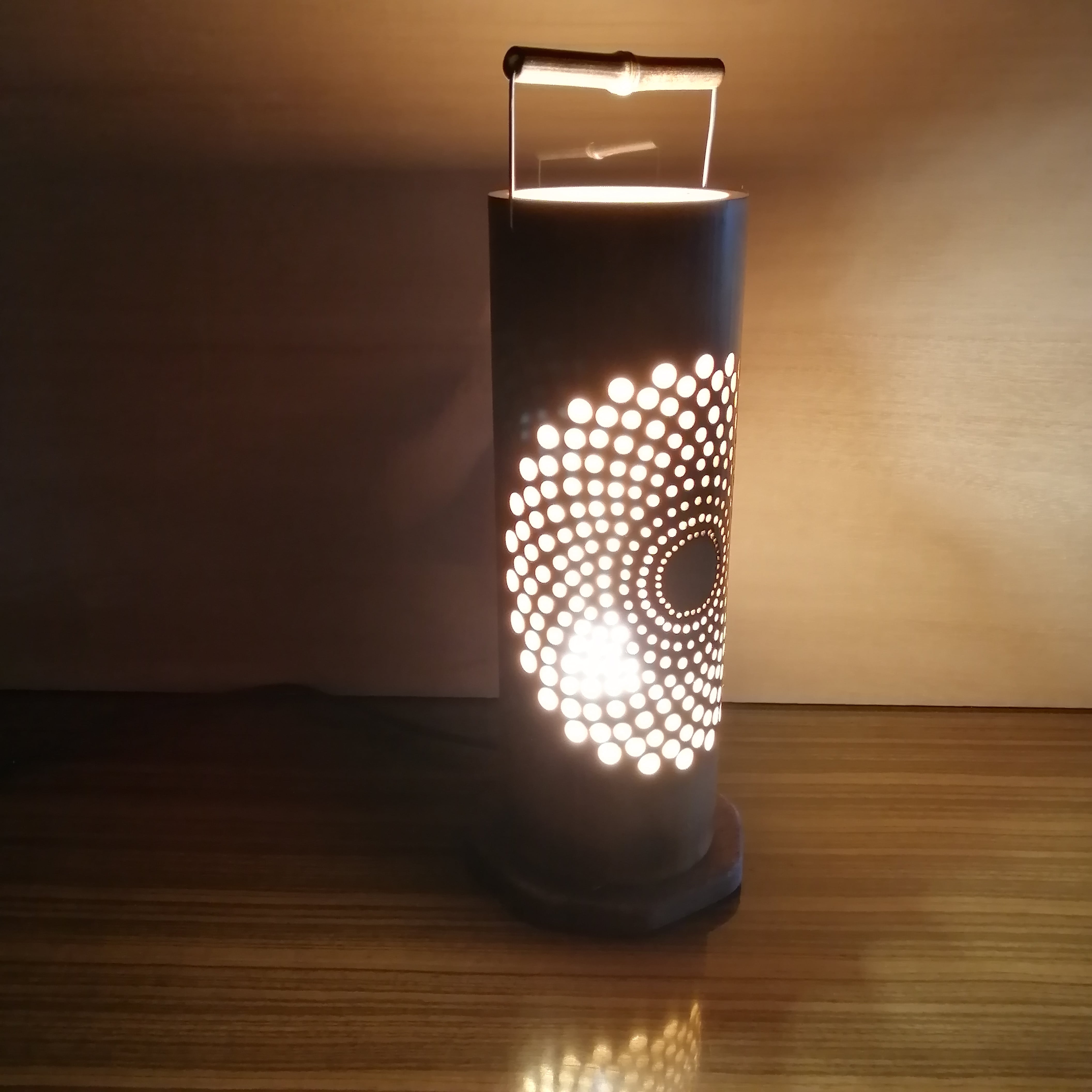 癒し灯火竹行灯No23207 (洗心)