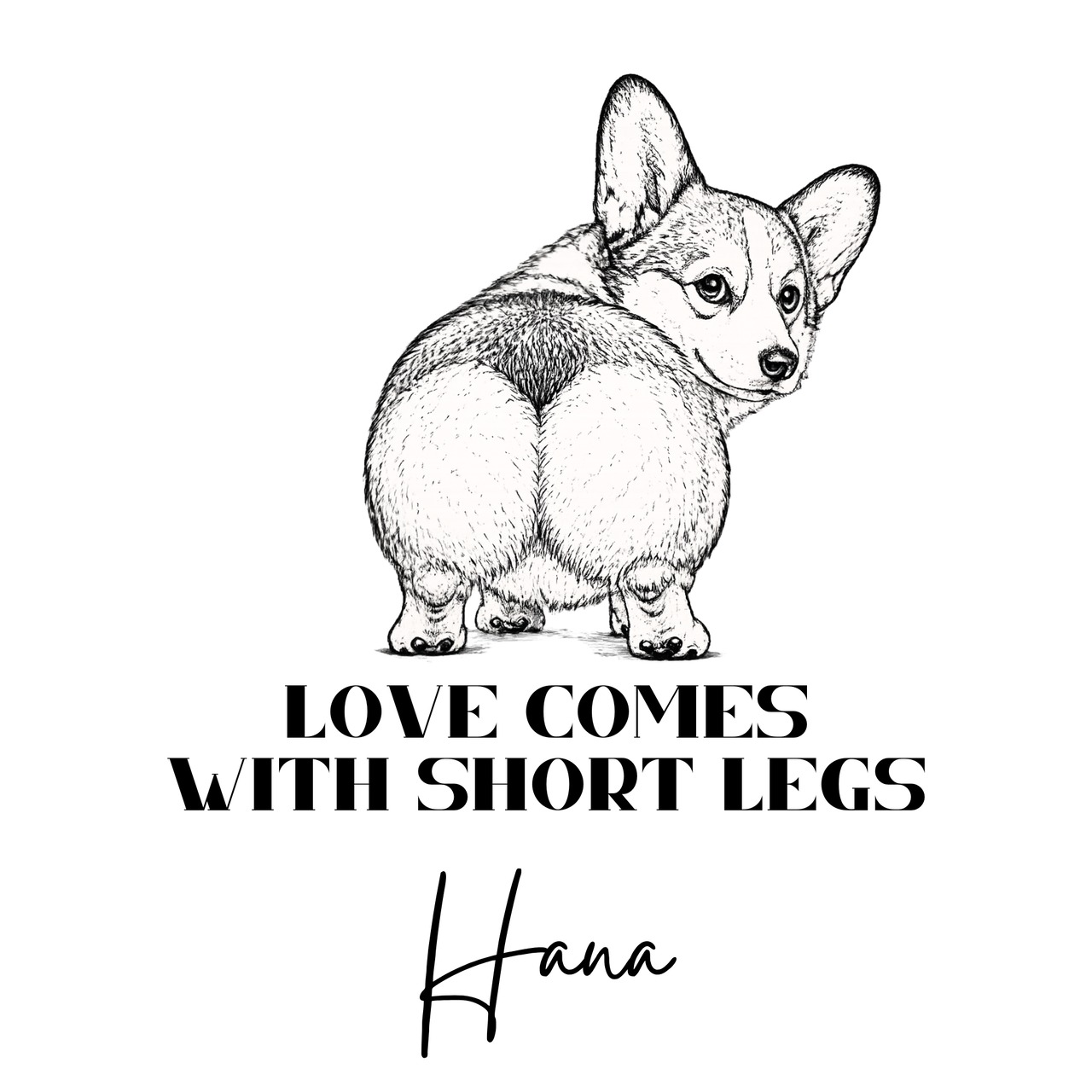 THE WIGGLE VIEW / TURN ver. Dog Tee 【名入れ対応】　[D0008]