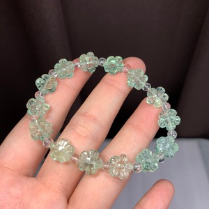 フローライトお花ブレスレット
