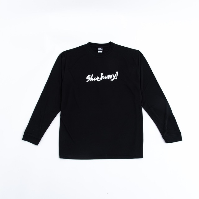 SHOEHURRY! LOGO SILKY DRY LONG T-SHIRT (BLACK/WHITE) | シルキードライロングTシャツ(ブラック/ホワイト)