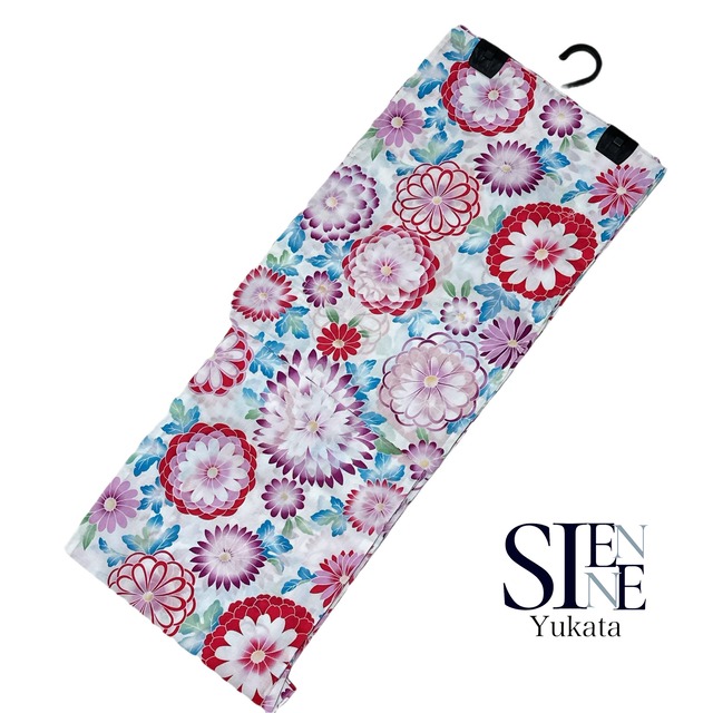 浴衣ジェンヌ 浴衣 単品 白地 ゆかた レディース浴衣