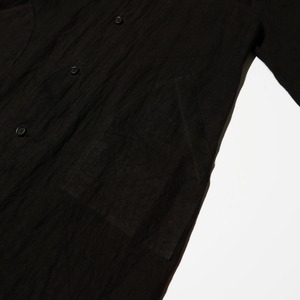 ( BLACK ) LINEN SHOP COAT