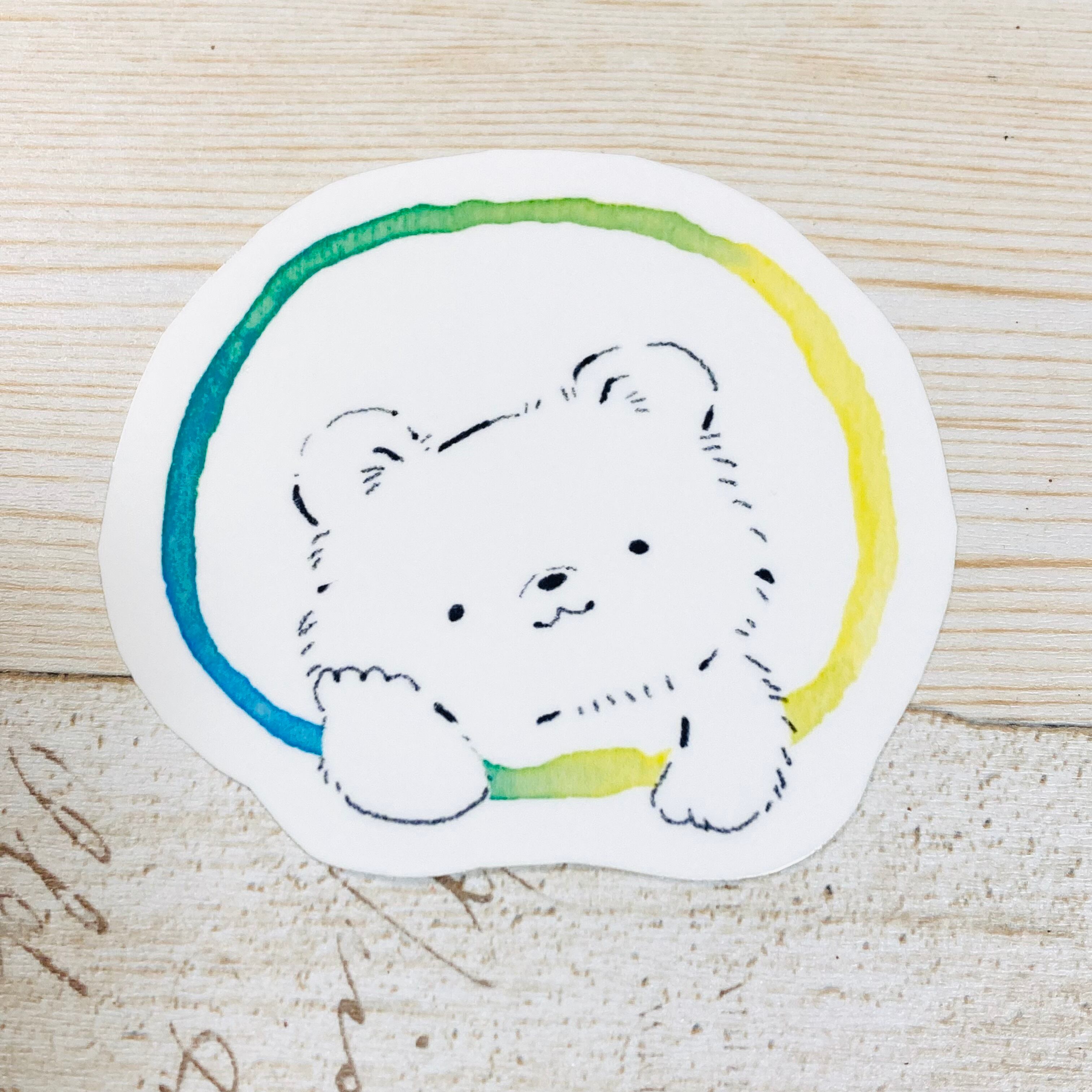 白くまステッカー◎縁