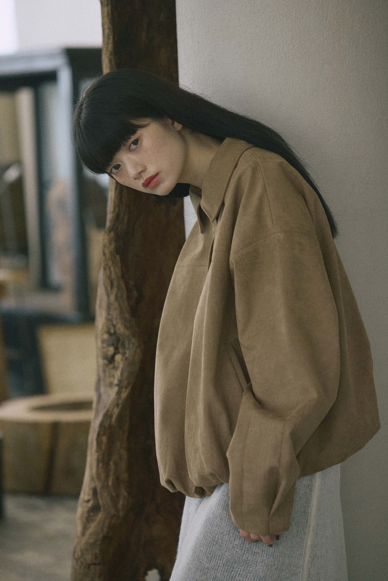 DU260719 Suede Volume Blouson【Outer Collection】