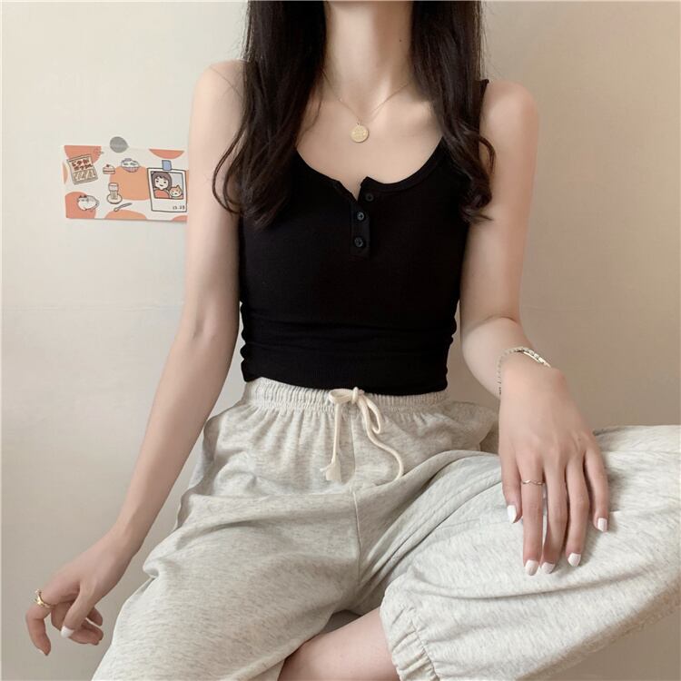 ベーシックレディースサマーノースリーブトップス 夏物 YY-ファッション82827097432