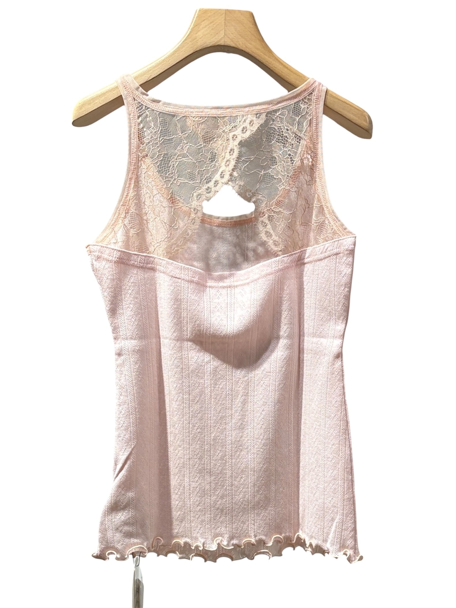 26SS】AKIKOAOKI アキコアオキ / レースタンクトップ / Back lace tank