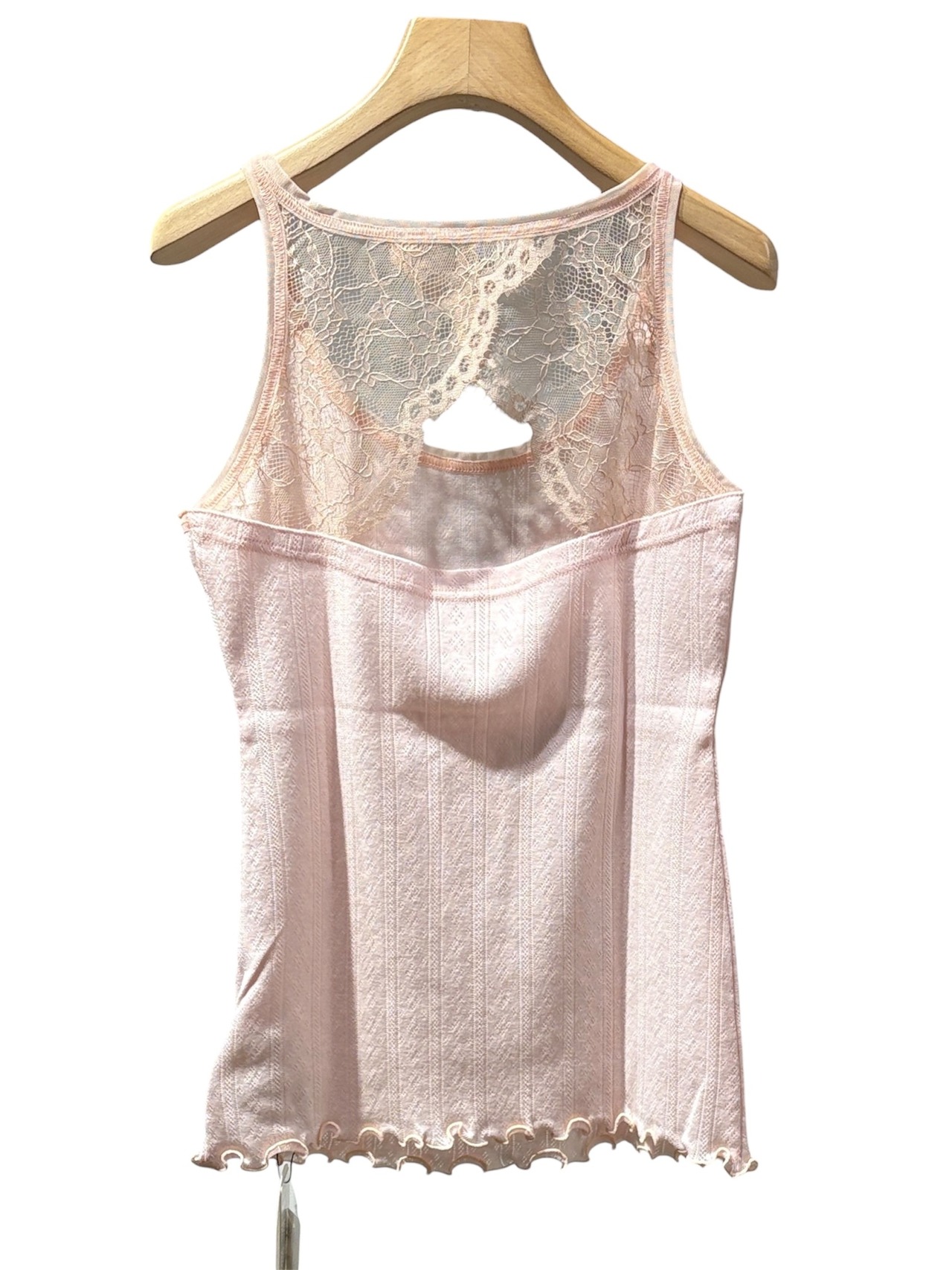 【26SS】AKIKOAOKI アキコアオキ / レースタンクトップ / Back lace tank top-01 - 2